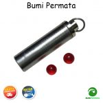 Batu Akik Lipan 2 Pcs Dan Tabung Liontin Warna Silver 1