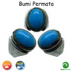 Batu Cincin Akik Jade Giok Biru Ring Monel 1