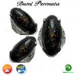 Batu Cincin Akik Kalimaya Hitam Size Pandan