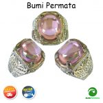 Batu Cincin Akik Pink Diamond Oval Cabochon 1