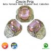 Batu Cincin Akik Pink Diamond Oval Cabochon