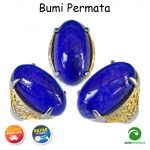 Batu Cincin Akik Sisik Naga Biru Lonjong 1