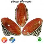Batu Cincin Pria Akik Asli Sisik Naga Merah 1