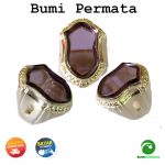 Cincin Batu Akik Pria Kecubung Obsidian Ungu Model Terompah 1