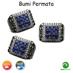 Cincin Batu Akik Pria Wanita King Sapphire Tabur Mata 9 1