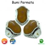 Cincin Terompah Batu Akik Motif Teratai 1