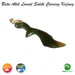 Liontin Batu Akik Lumut Suliki Carving Kujang 1