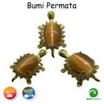 Liontin Batu Akik Mata Kucing Model Kura Kura Warna Coklat 1