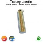 Liontin Tabung Untuk Merah Delima Warna Silver