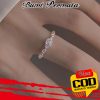Wanita Elegan Cincin Kristal Perhiasan Fashion Rantai Baja Titanium Pertunangan Pernikahan Rings Adjustable 4