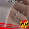 Wanita Elegan Cincin Kristal Perhiasan Fashion Rantai Baja Titanium Pertunangan Pernikahan Rings Adjustable 5