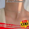 Kalung Rantai Sterling Silver 925 Liontin Bintang Hias Kristal Untuk Wanita 1