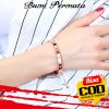 Gelang Tangan Fashion Bracelet Titanium Energi Magnetik Om Mani Padme Hum Untuk Wanita 3