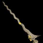 Keris Nogo Saliro Luk 13 Kinatah Emas Pamor Segoro Muncar Tangguh Mataram Sepuh Kuno (2)