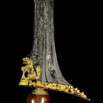 Keris Singo Barong Damar Murup Kinatah Emas Tangguh Mataram Era HB V Sepuh Kuno (4)