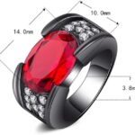 Cincin Import Merah Siam Ruby Oval Cutting Untuk Pria Wanita (3)