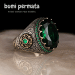 Cincin Pria Batu Akik Permata Zamrud Biron Oval Cutting (1)