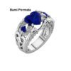 Cincin Wanita Batu Permata King Sappire Love Bahan Titanium Grade A Tebal High Quality (3)