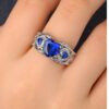 Cincin Wanita Batu Permata King Sappire Love Bahan Titanium Grade A Tebal High Quality (4)